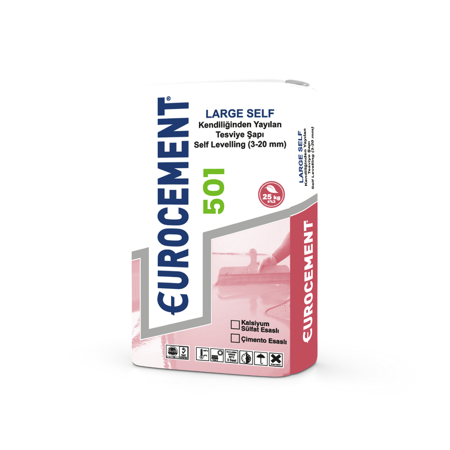 LargeSelf 501 Eurocement LargeSelf 501 Çimento Esaslı Kendiliğinden Yayılan Tesviye Şapı - Görsel 1